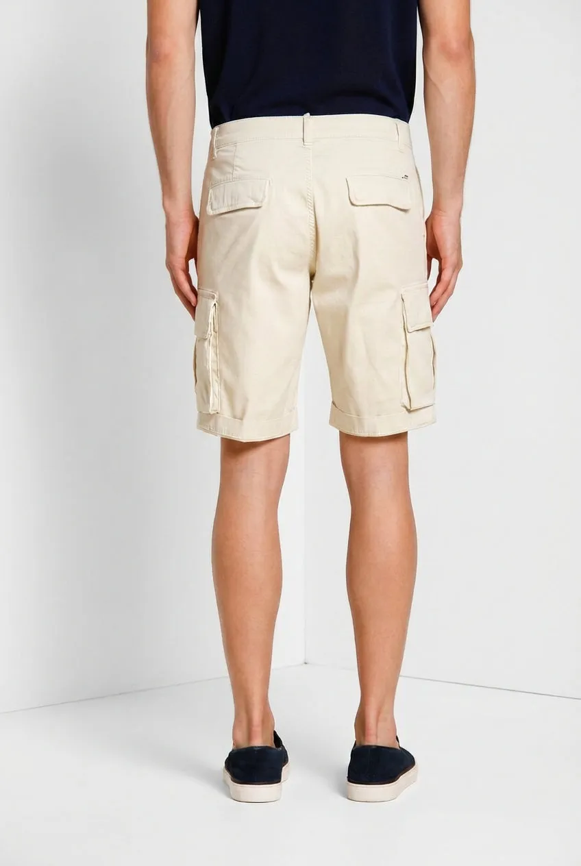 Mason's Chile bermuda cargo uomo beige slim stretch