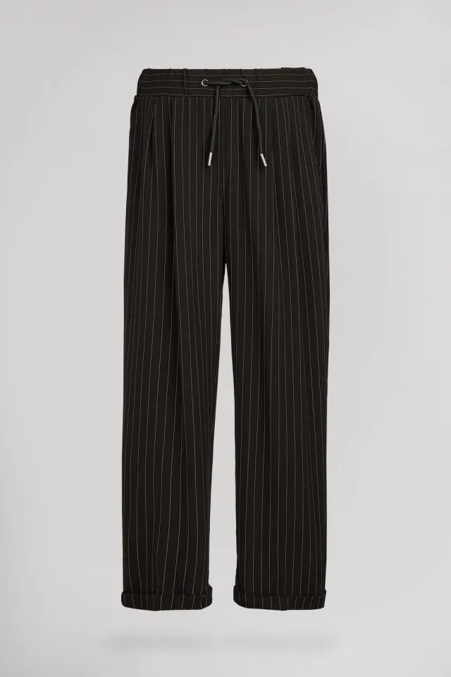 Teddy Smith Raye JR pantaloni bambina nero a righe