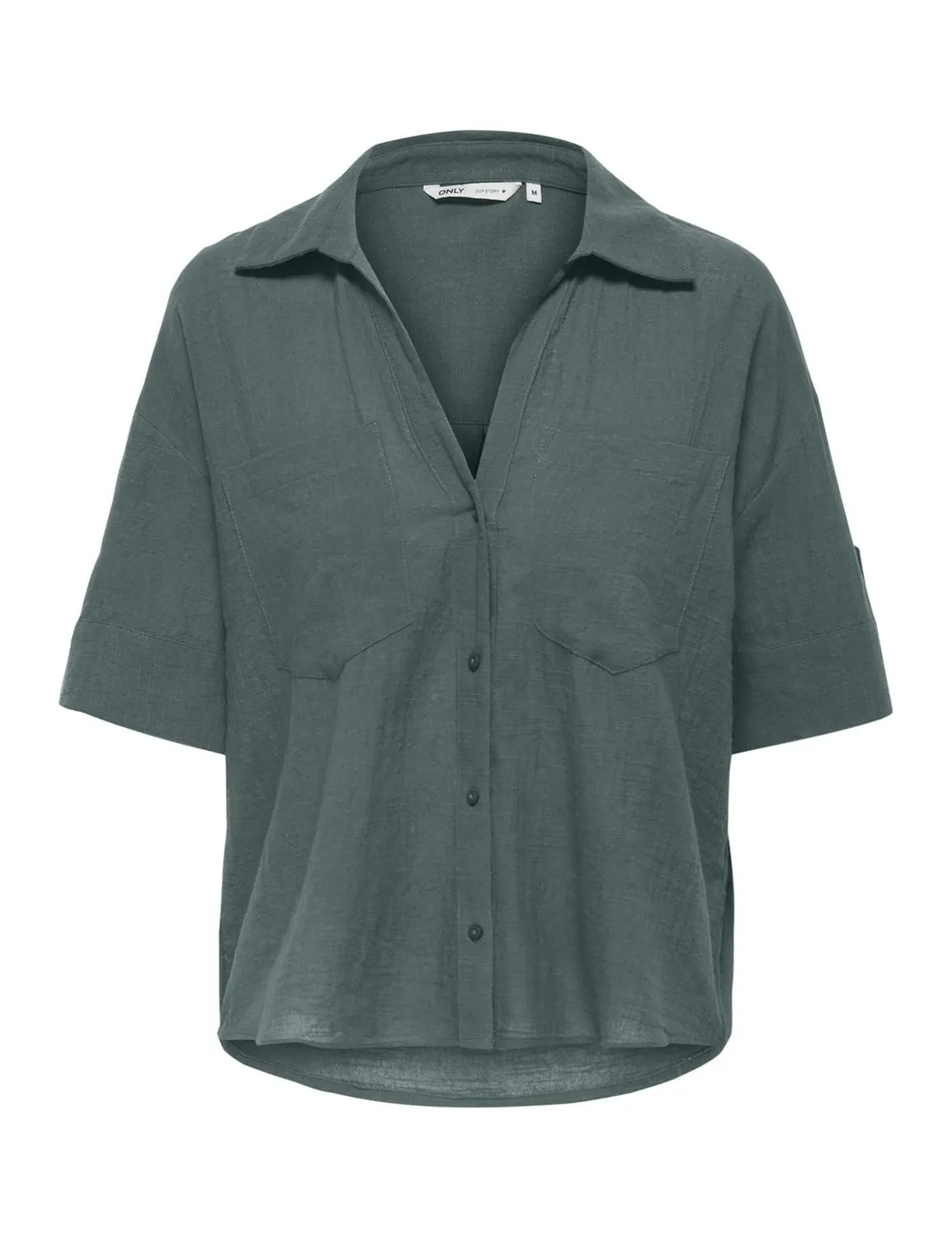 ONLY Onltizana camicia donna manica corta verde