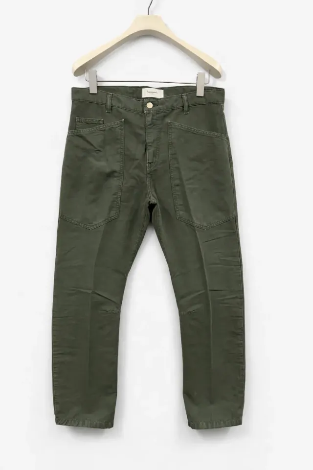 acquaverde Sean Military Khaki pantalone dritto 7/8