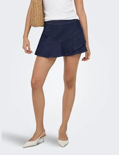 ONLY Onlranja skort jeans M con volant