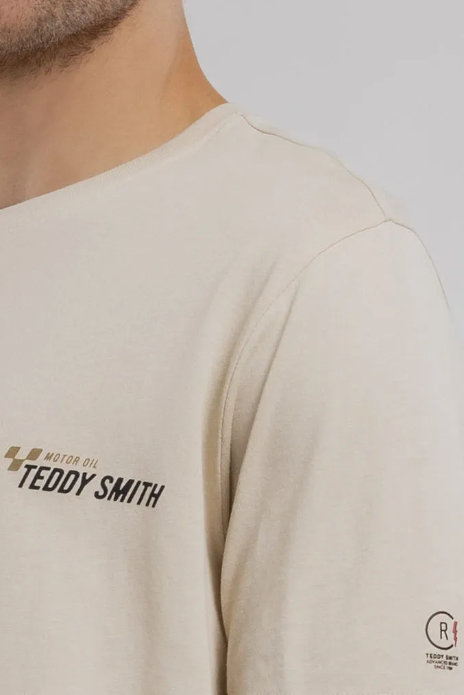 Teddy Smith T-Carso MC t-shirt uomo Soft Grege moto