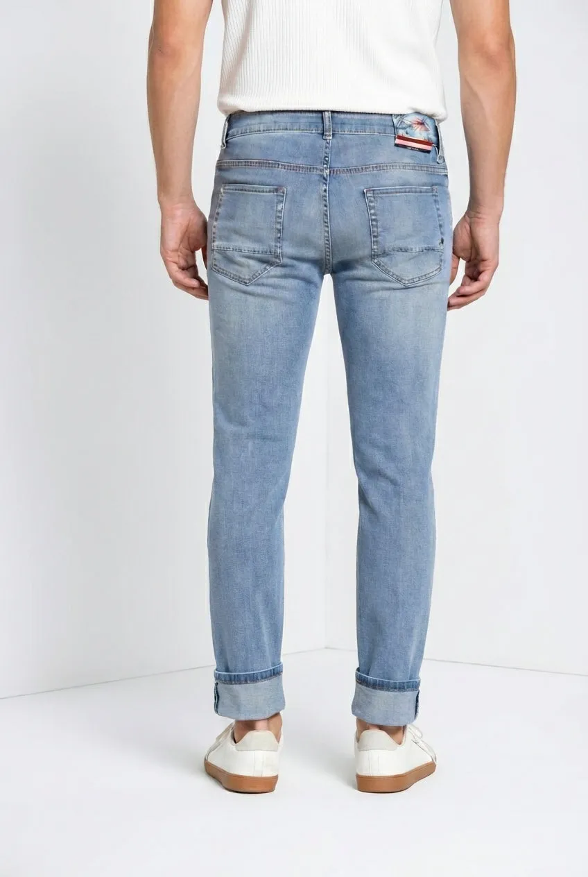 Mason's Harris jeans chiaro stampa Hawaii slim fit