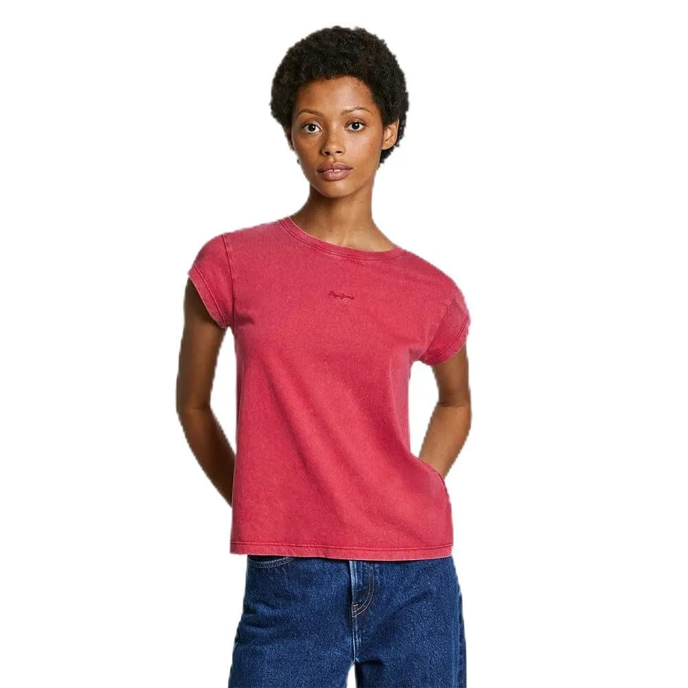 Pepe Jeans Felice T-Shirt Donna Arancione Tramonto acido