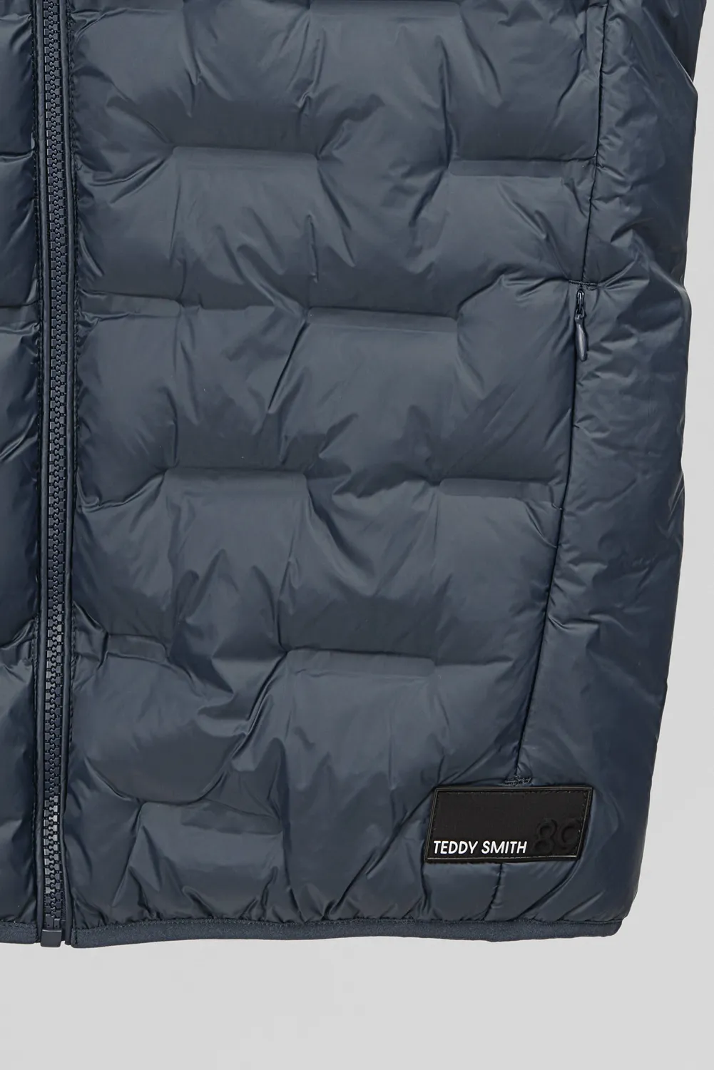 Teddy Smith B-Toran gilet uomo smanicato grigio trapunta