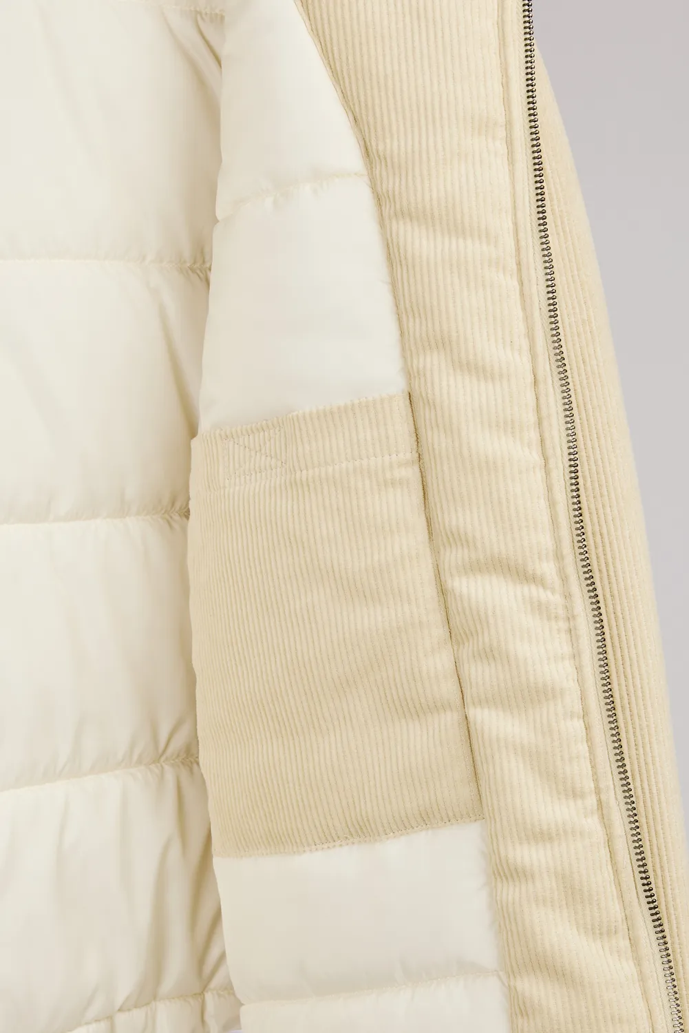 Teddy Smith B-Clement giubbotto beige velluto cappuccio