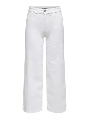 ONLY Onlann Madison jeans larghi cropped vita alta