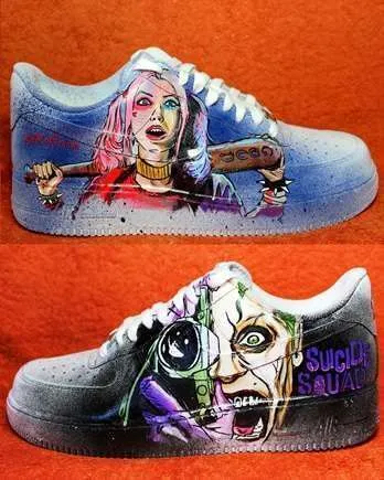 Never Say Never Air Force 1 Suicide Squad sneakers Joker Harley