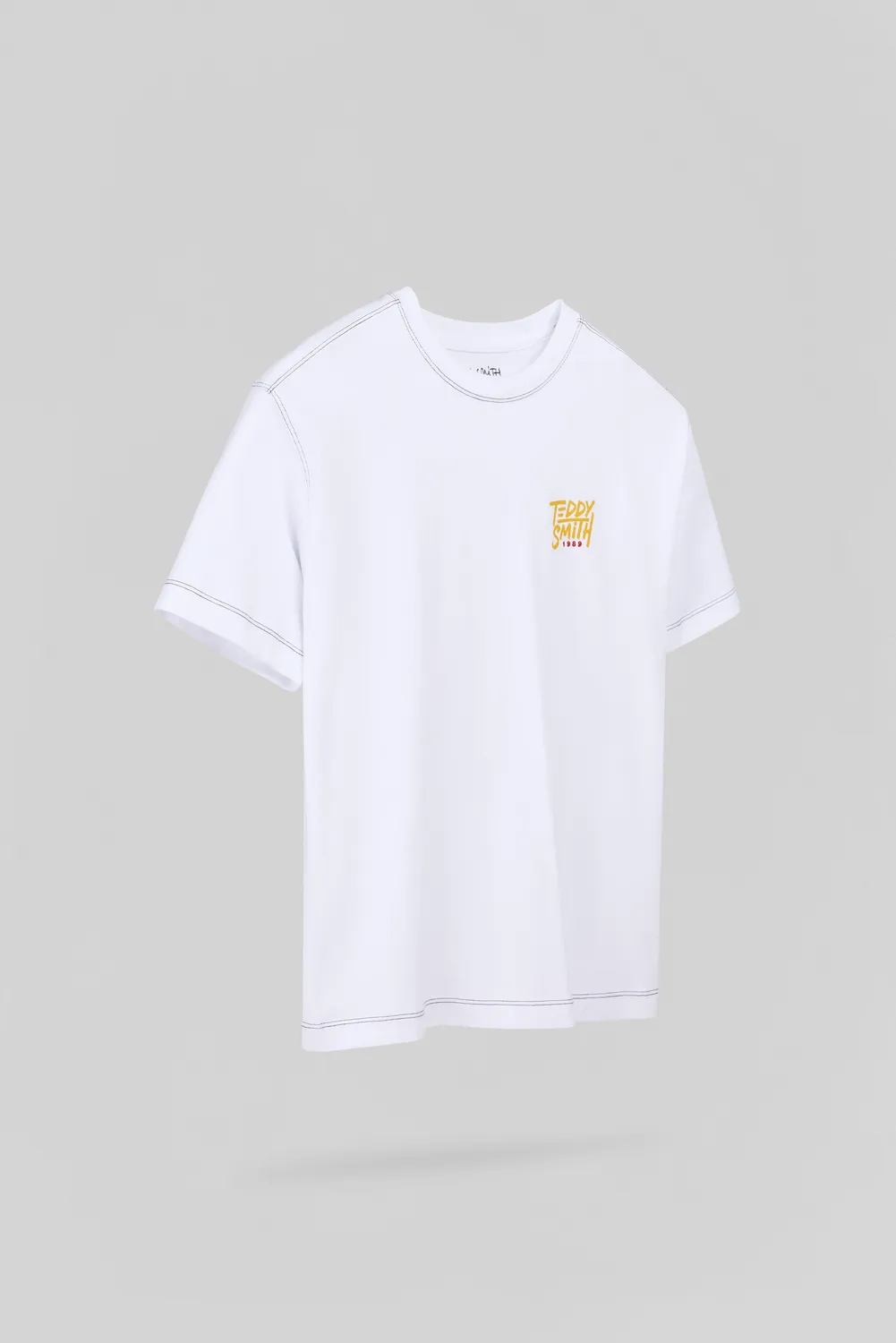 Teddy Smith T-Sam MC JR T-Shirt Bambino Bianco Cotone