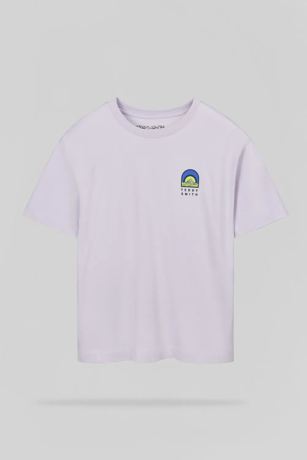 Teddy Smith T-Anik MC JR t-shirt lavanda stampa montagna
