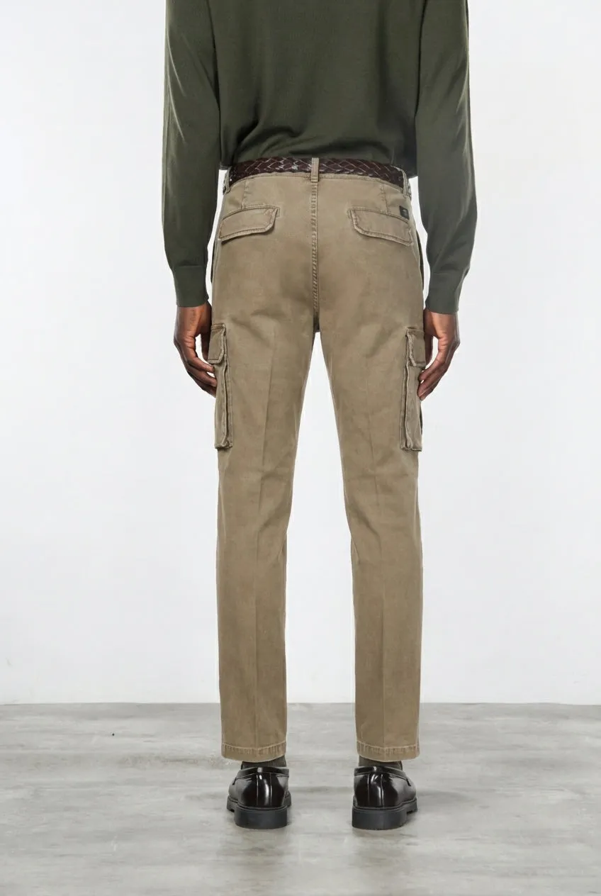 Mason's Chile pantalone cargo uomo tortora extra slim