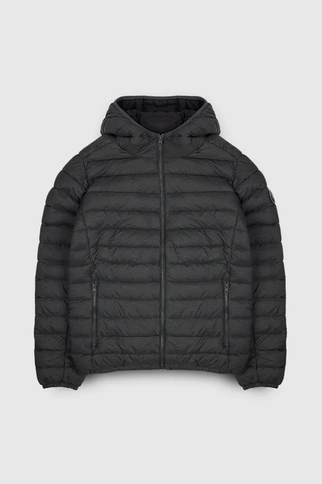 Teddy Smith Blighter piumino leggero nero con cappuccio