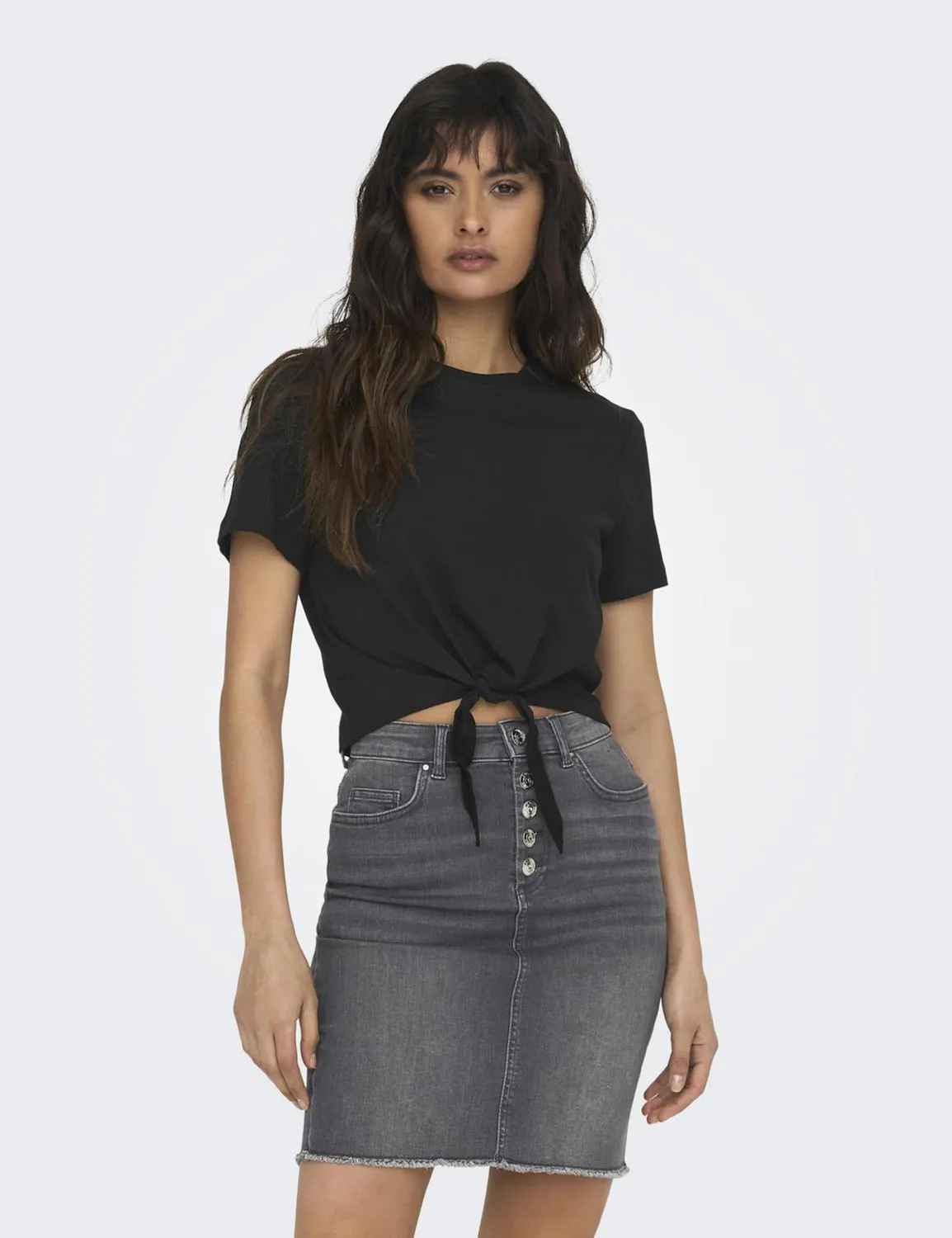 ONLY ONLMAY Knot Top T-shirt con nodo frontale jersey