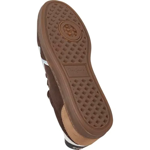 Pepe Jeans Palla Mix Sneakers Uomo Marroni 6 UK Pelle