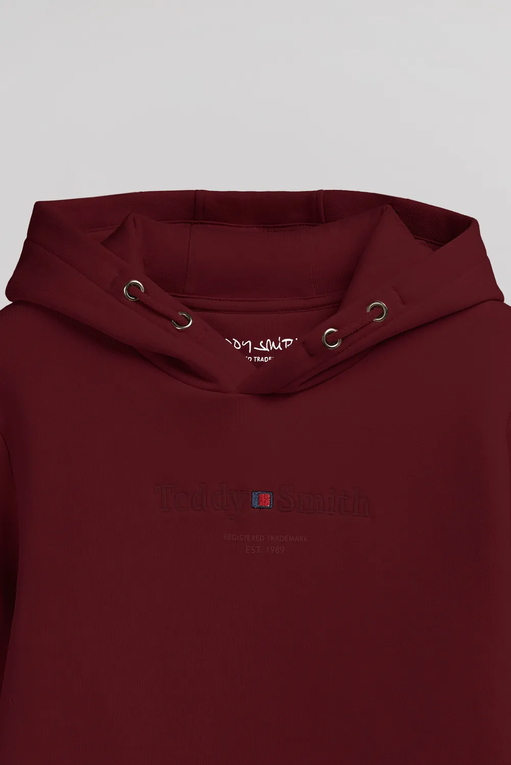 Teddy Smith S-Jim Hoody Jr felpa bordeaux bimbo
