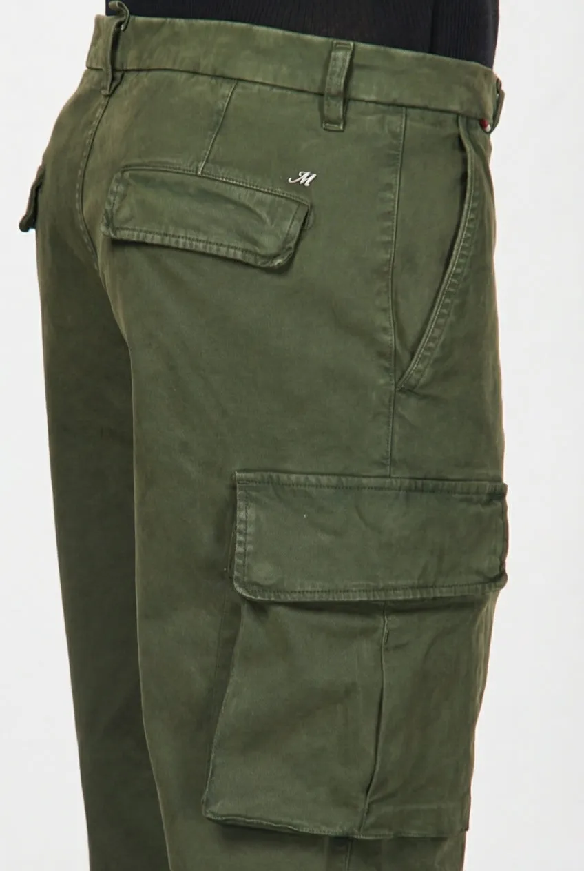Mason's Chile pantalone cargo uomo verde carrot fit