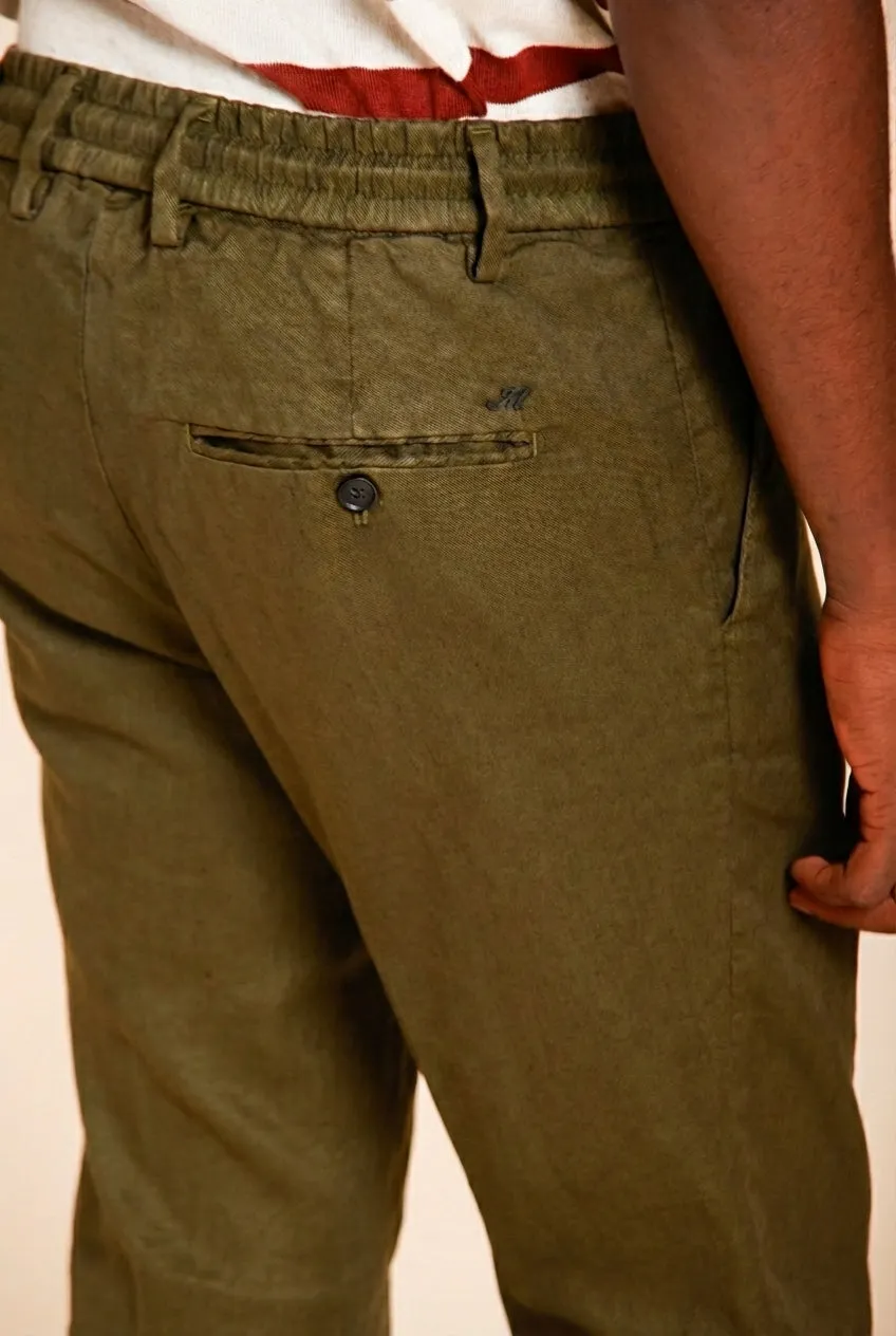 Mason's Milano Jogger chino uomo verde lino