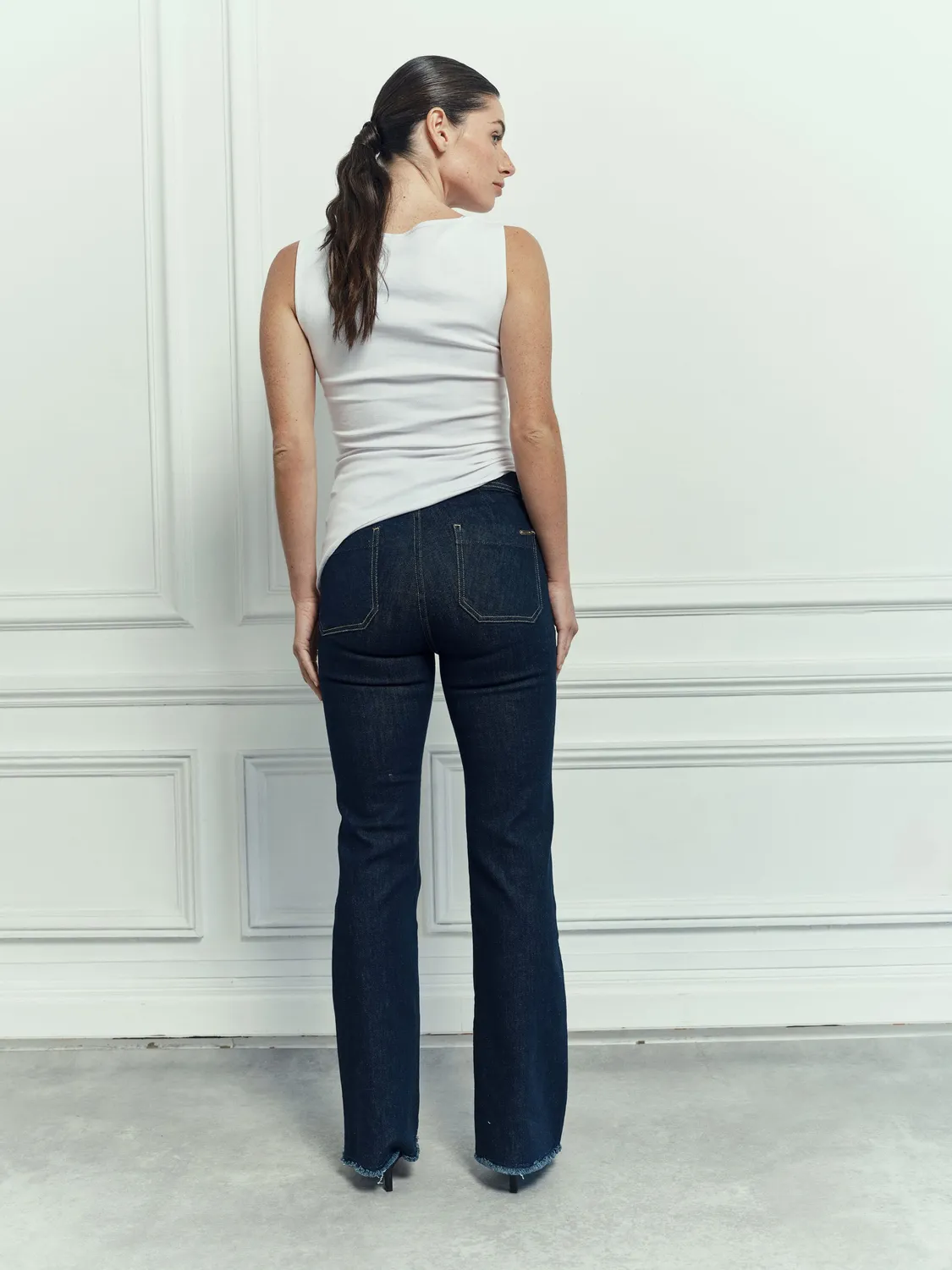acquaverde Carlotta jeans brut cropped svasato