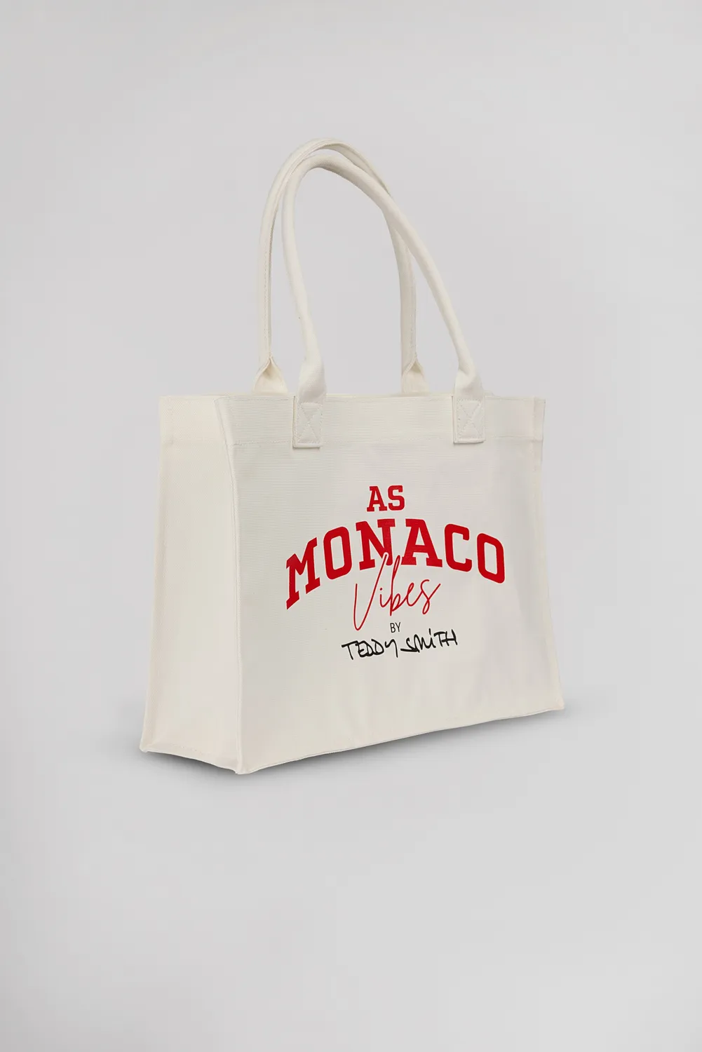 Teddy Smith S-Monaco shopper donna tela bianca canvas
