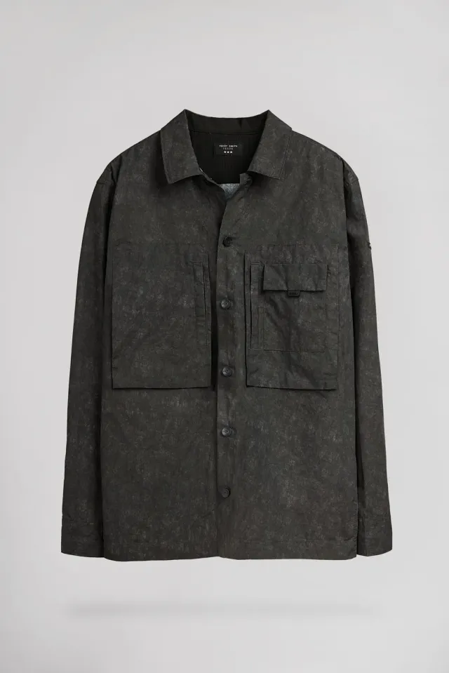 Teddy Smith C-Nylson sopracamicia uomo nero cotone