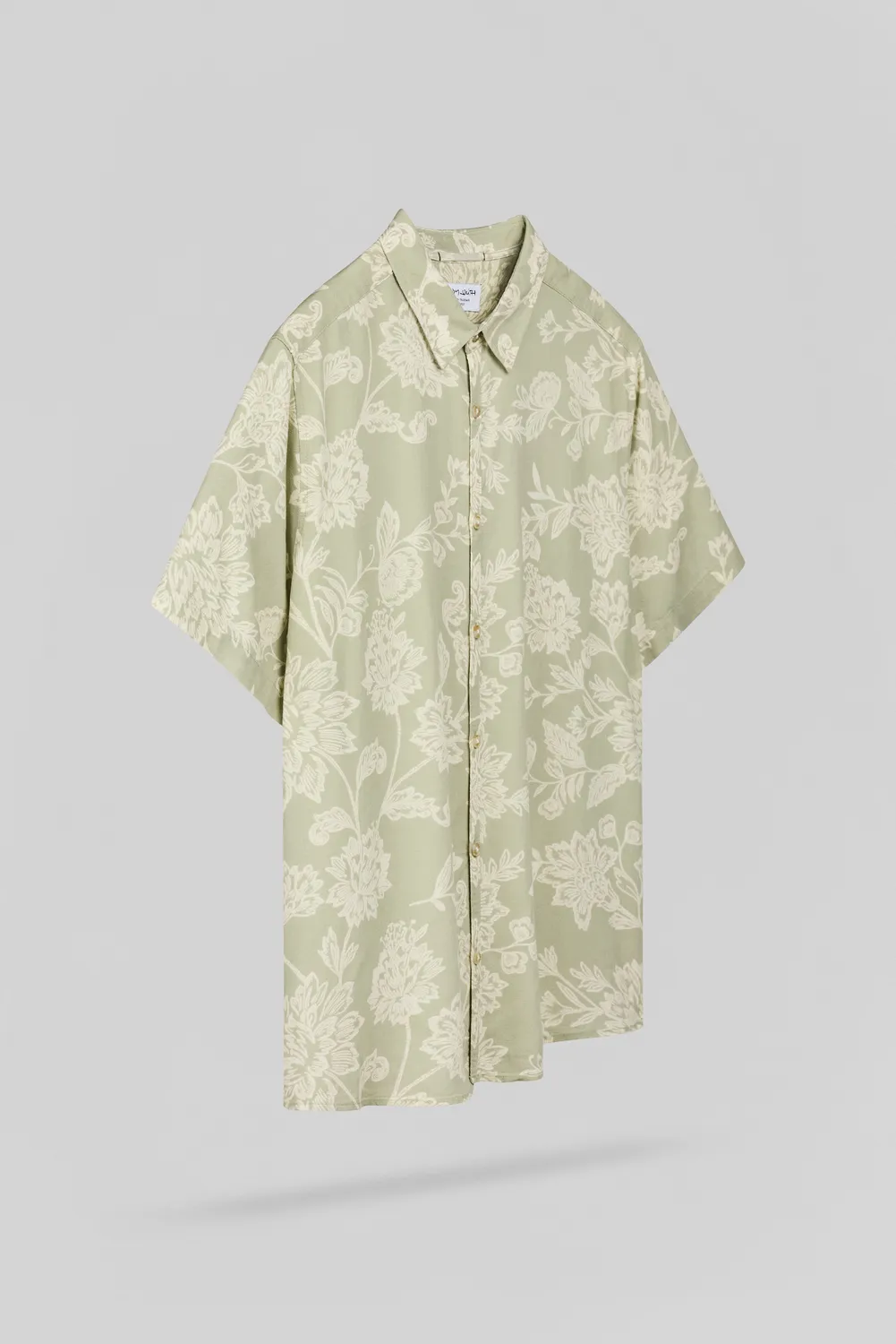 Teddy Smith Alberto camicia uomo verde salvia lino