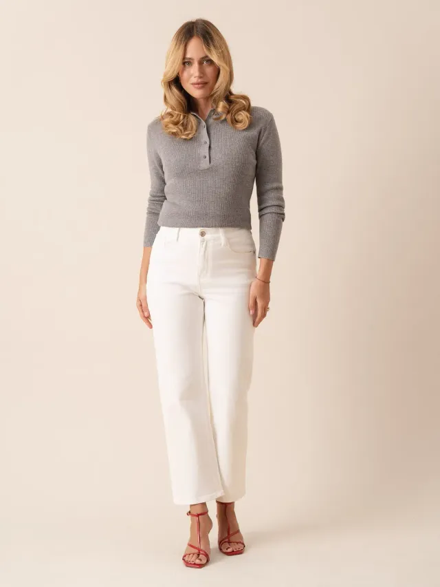 Oraije Solange jeans dritti bianchi regular