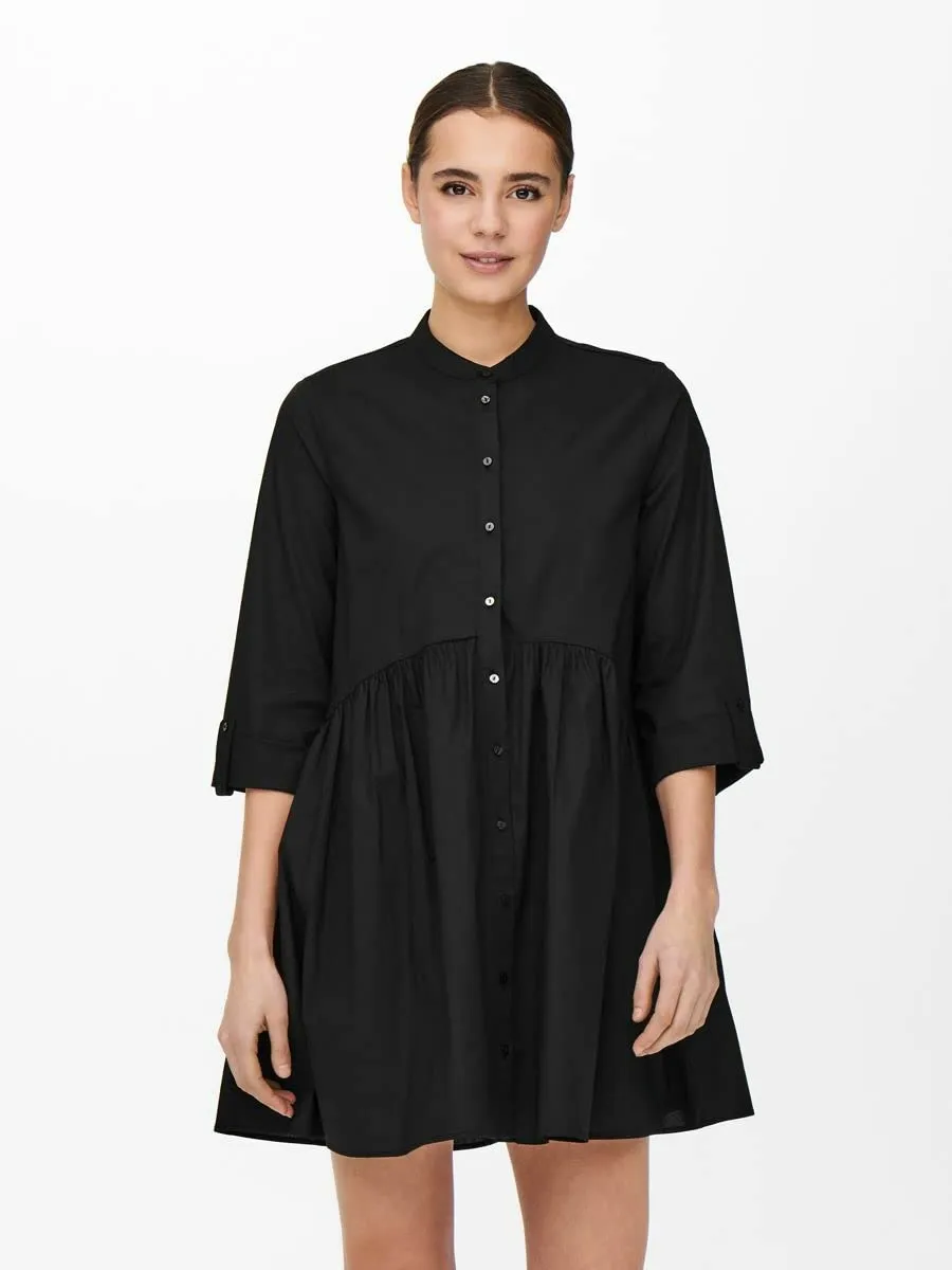 ONLY Onlditte Life abito donna 3/4 nero taglia 40 maniche 3/4