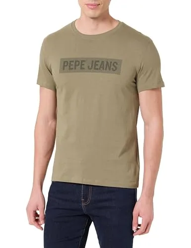 Pepe Jeans Optic Logo t-shirt uomo grigio slim