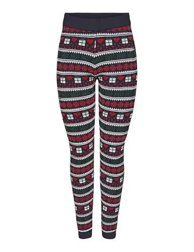 ONLY Onlxmas Present Pant Knt leggings maglia taglia M