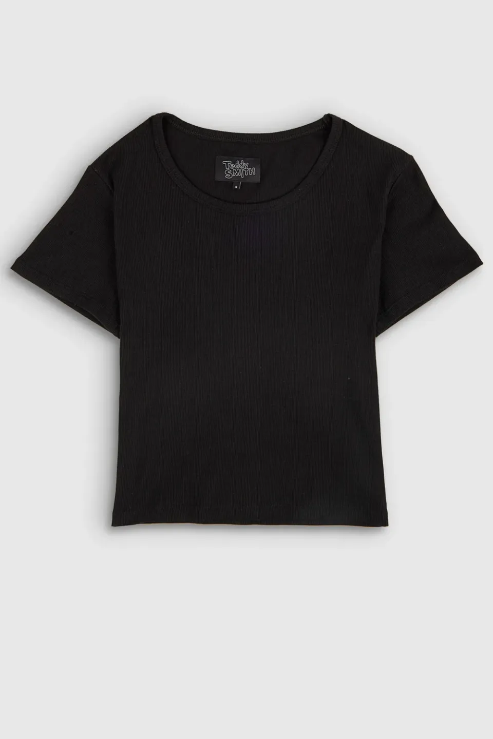 Teddy Smith T-Rema t-shirt costine nero donna