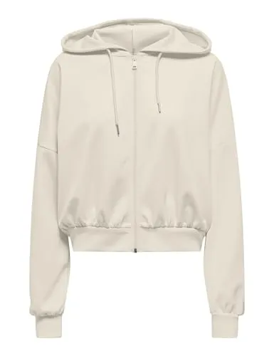 ONLY Onlalina Life L/S Zip Hood Box CC Felpa Nero XL