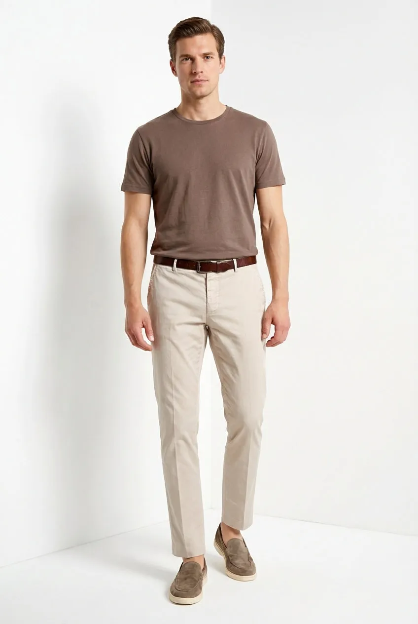 Mason's Milano chino uomo beige chiaro extra slim
