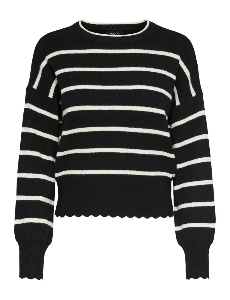 Only Onlibi Pullover Donna Nero a Righe M