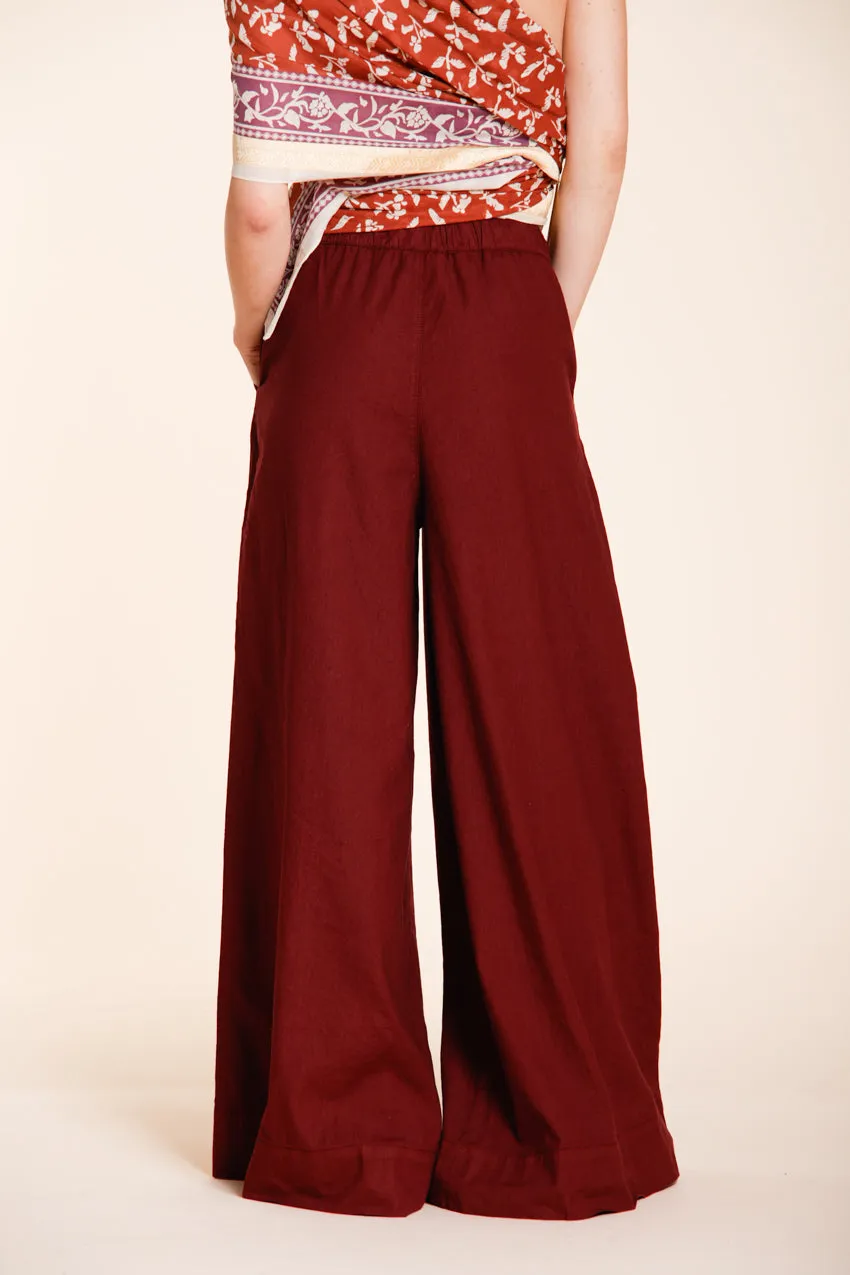 Mason's Portofino chino jogger donna bordeaux wide