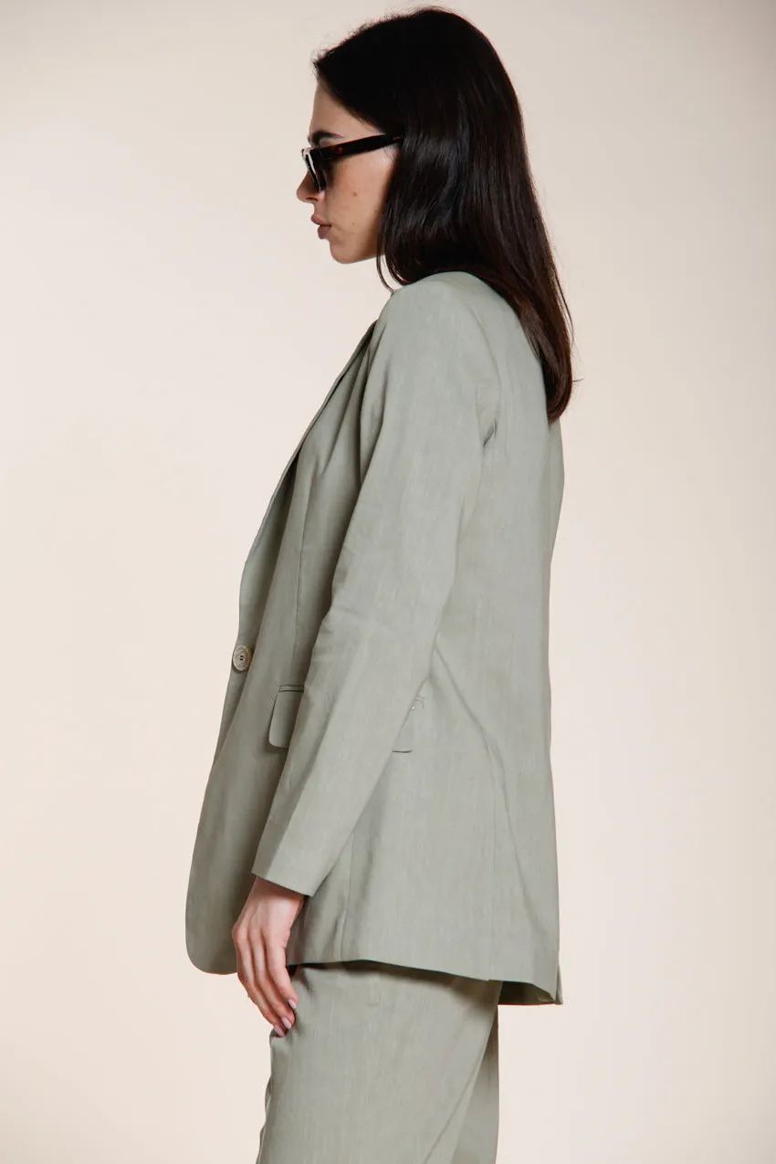 Mason's Irene blazer donna verde lino viscosa