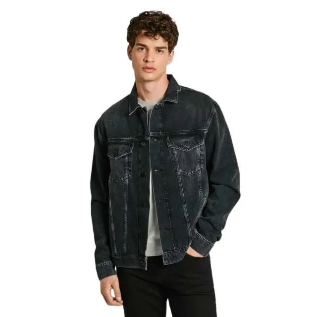 Pepe Jeans Giacca Jeans Uomo Taglia M Nera Usata
