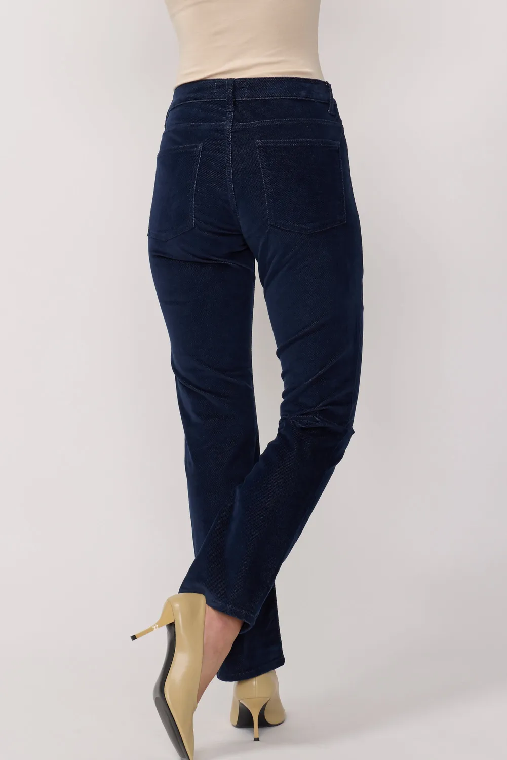 acquaverde Blair pantaloni velluto indigo stretch