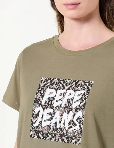 Pepe Jeans Floral III T-Shirt Donna Cotone Maniche Corte