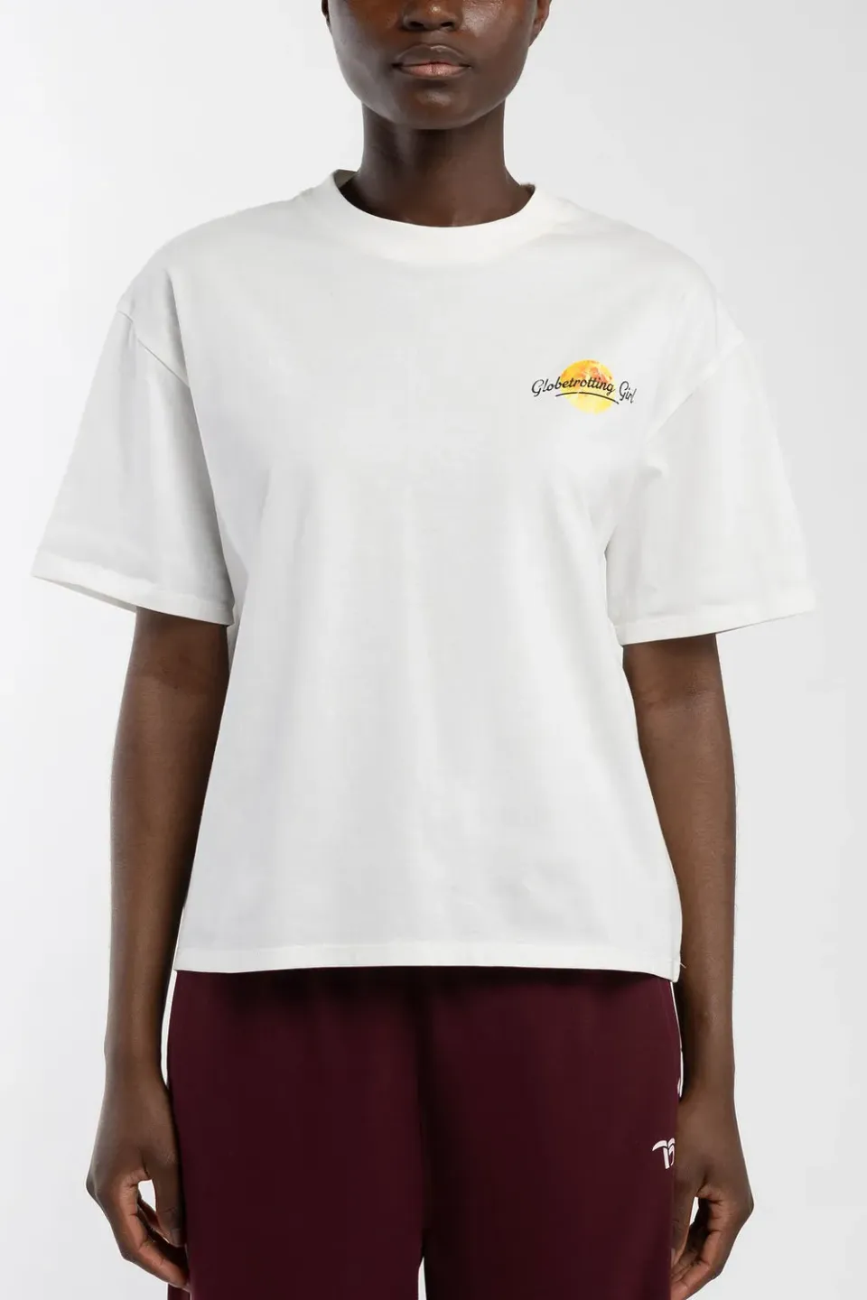 Teddy Smith T-Vibes MC t-shirt donna bianca oversize