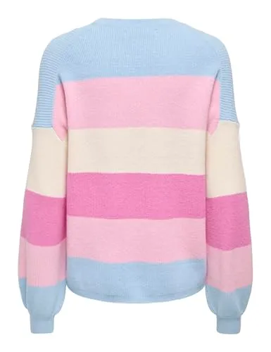 ONLY Onlibi maglione blu cachemire S