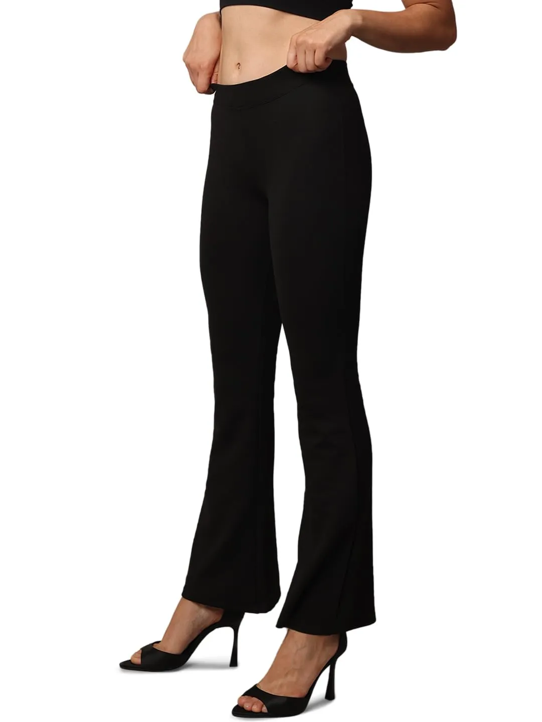 ONLY Onlfever Stretch Flaired pantaloni 27W/32L neri
