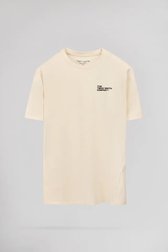 Teddy Smith T-Company t-shirt uomo crema logo 3D