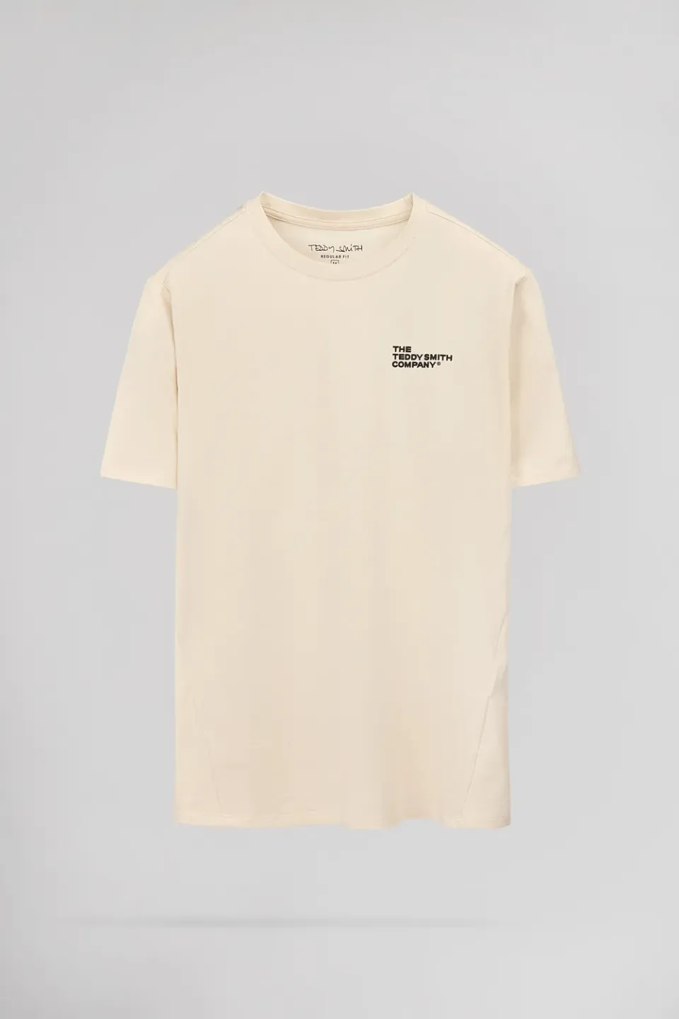 Teddy Smith T-Company t-shirt uomo crema logo 3D