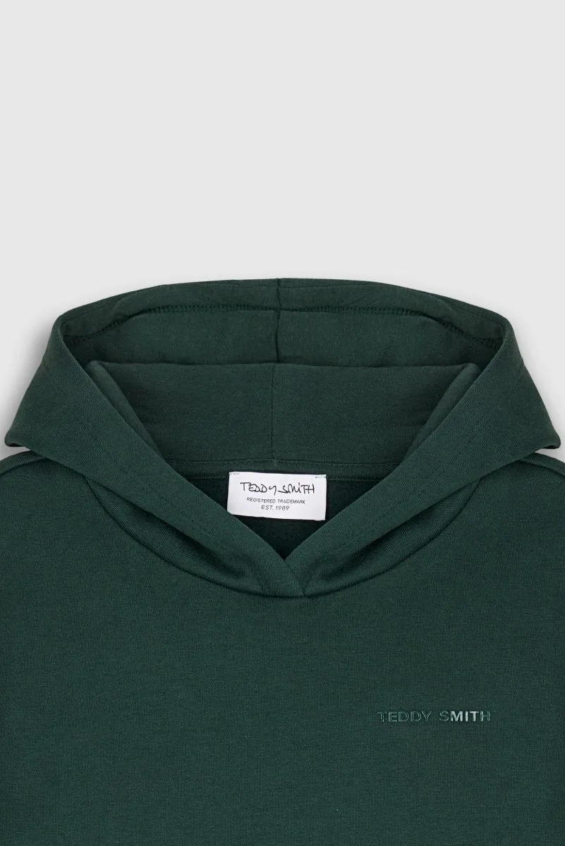 Teddy Smith S-Nark Hoody JR felpa verde ragazzo