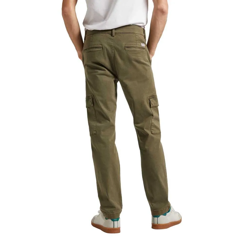 Pepe Jeans cargo uomo slim twill verde militare