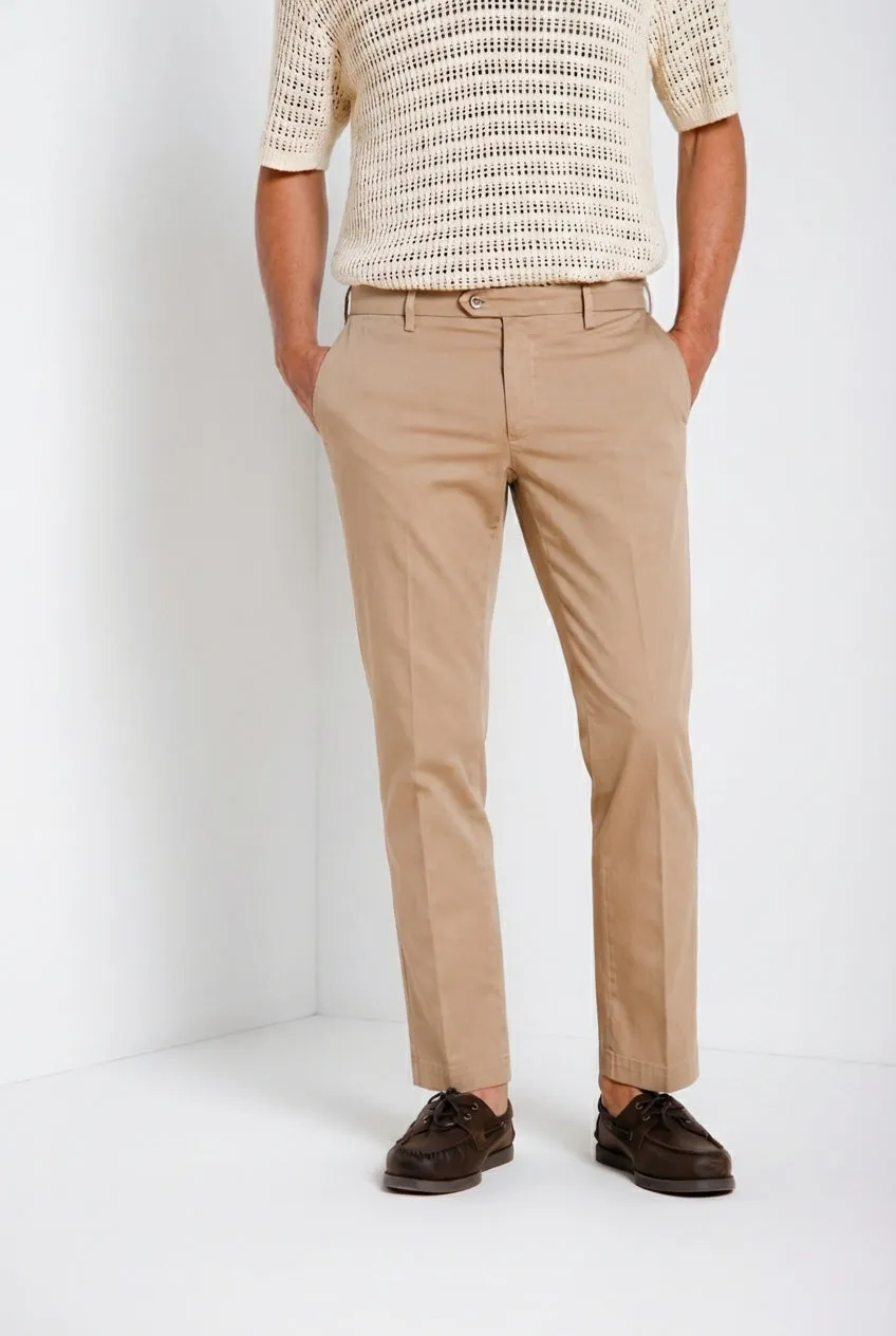 Mason's New York chino uomo gabardina beige medio regular