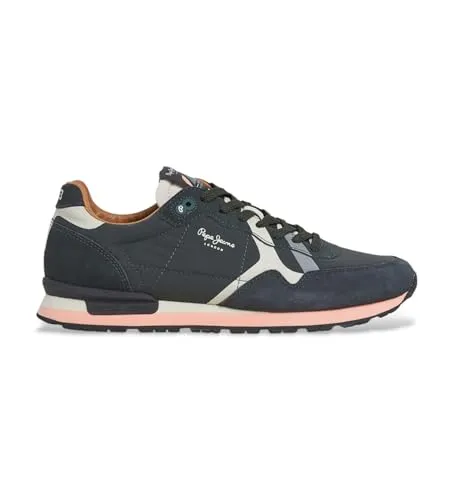 Pepe Jeans Brit Prints Sneakers Uomo 47 Pelle Nera