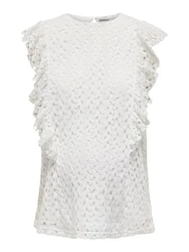 ONLY Maternity Top Donna girocollo smanicato volant