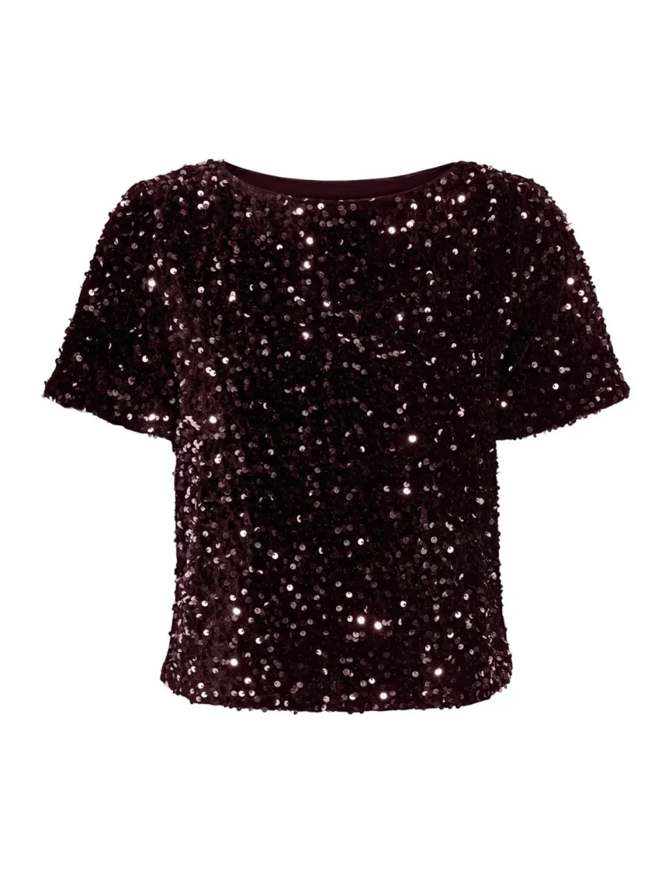 ONLY Onlanika SS Sequins top nero barca