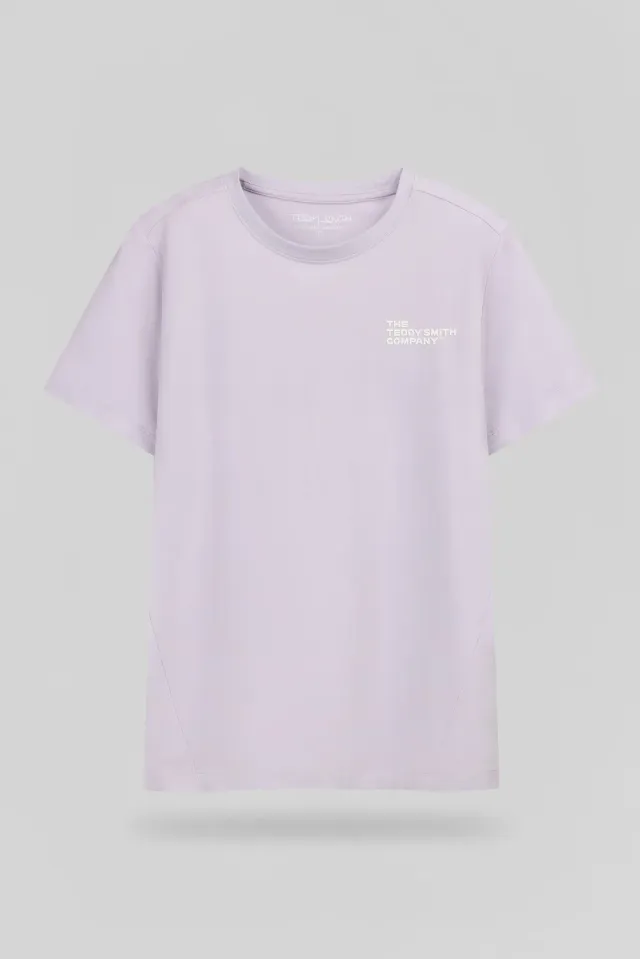 Teddy Smith T-Company JR t-shirt ragazzo lavanda elasticizzata